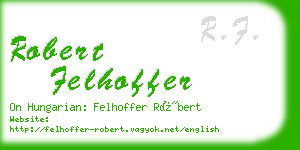 robert felhoffer business card